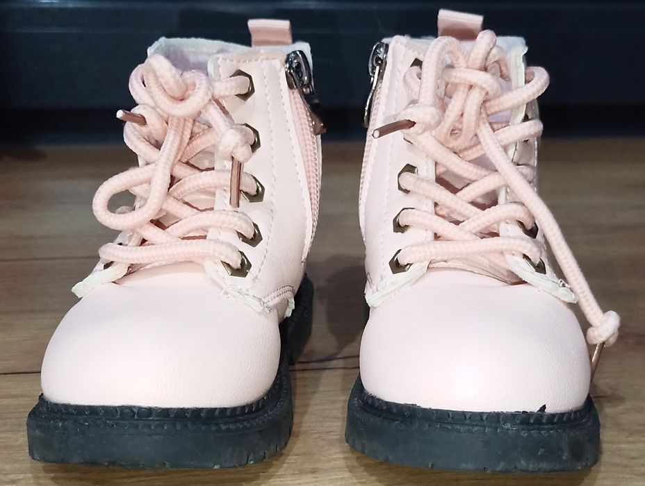 Kozaki botki  różowe 23