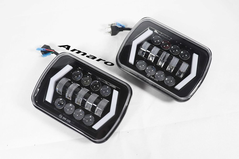 2 Faróis Led/Angel Eyes para Carro/Jipe (Retangulares) Nº2|NOVOS