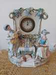 Zegarek kominkowy porcelana antyk