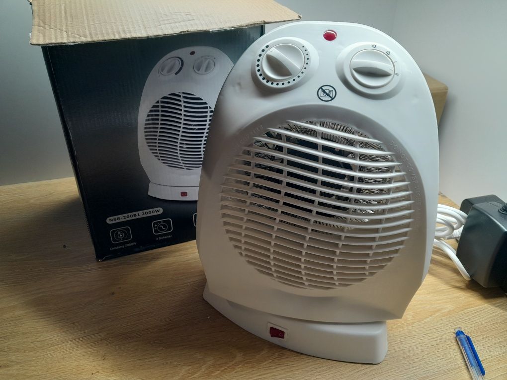 Termowentylator przenośny oscylacyjny 2000w biały