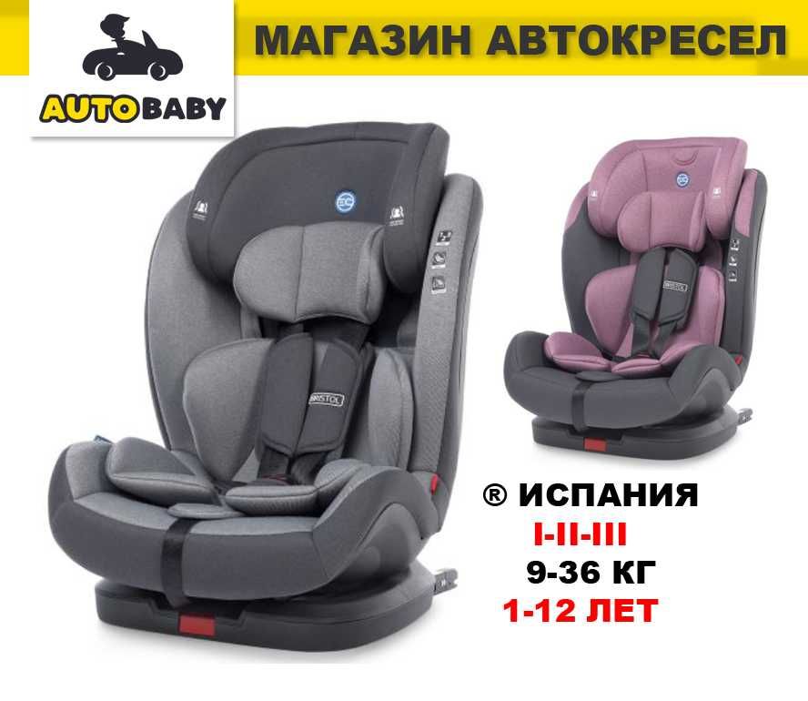 Шоурум автокресел, все группы 1 2 3, 1-36 кг, База isofix и без