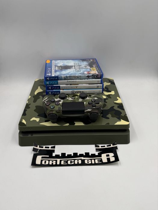Konsola Ps4 Slim 1Tb Moro + 4 Gry Gwarancja