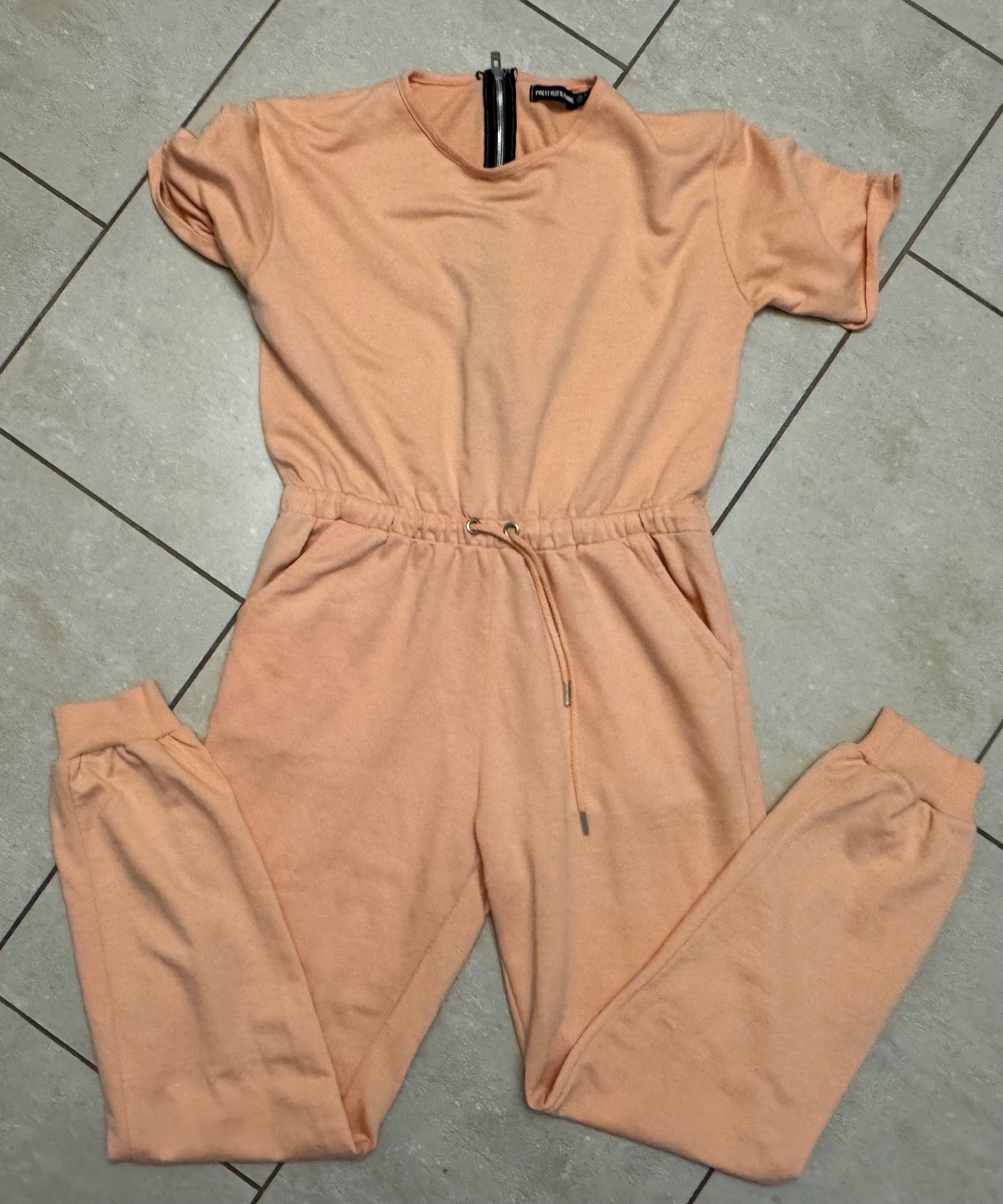 PrettyLittleThing morelowy kombinezon dresowy M extra stan dres damski
