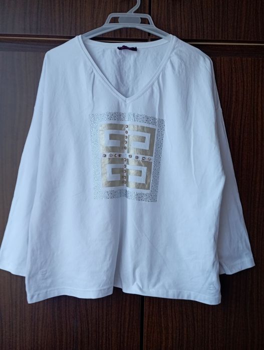 Bluzka damska biała i czarna  44/XXL