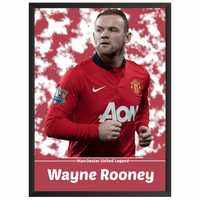 Plakat obraz w ramce Manchester United Wayne Rooney