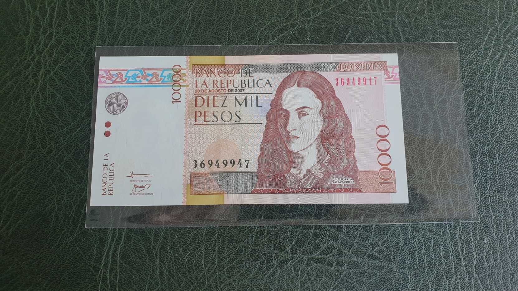 Kolumbia 10000 Pesos 2007 UNC