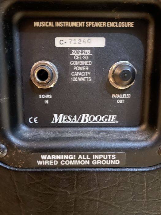 Coluna Mesa Boogie 2x12 RV - Como NOVA sem qualquer risco ou dano