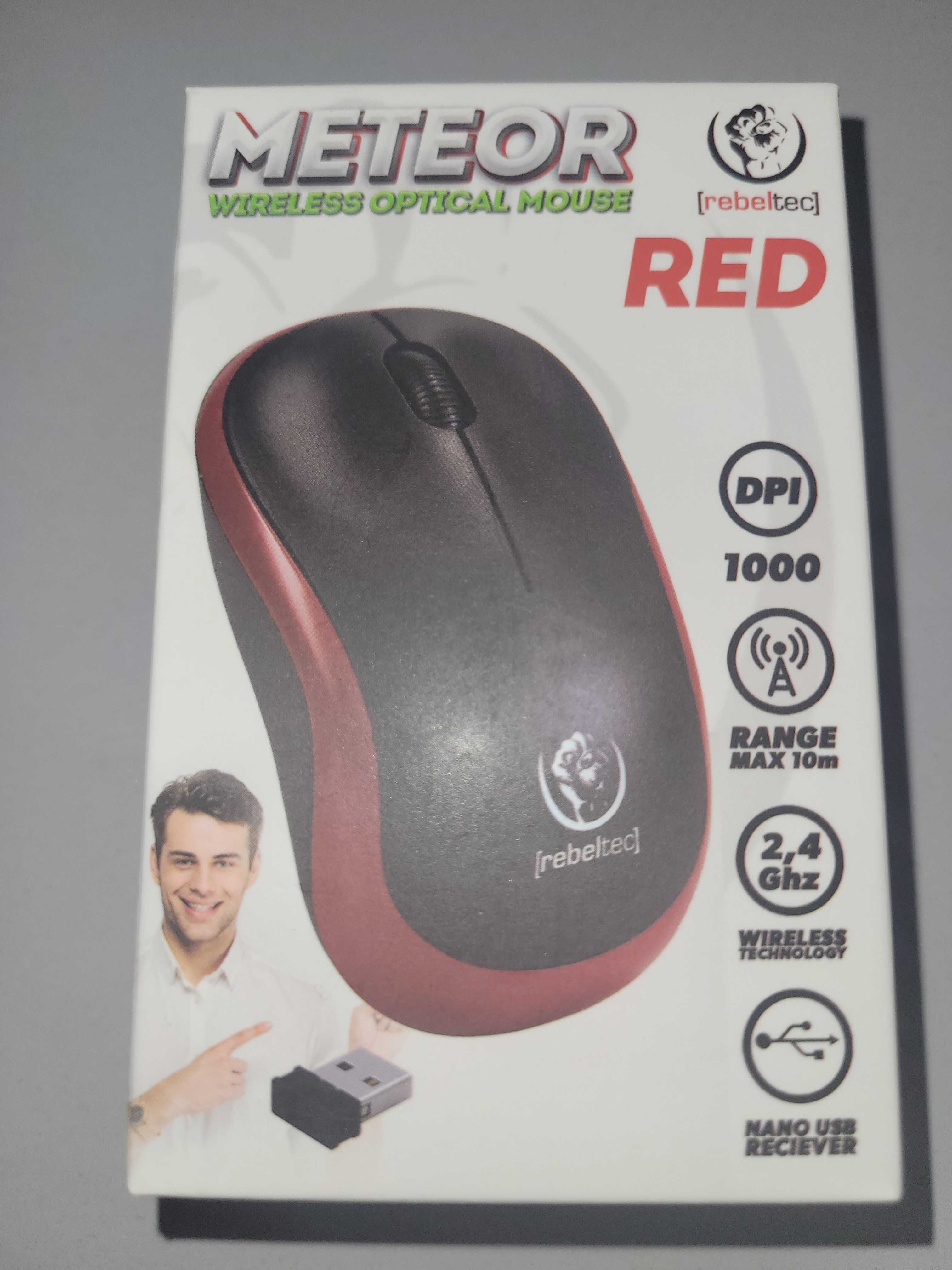 myszka Rebeltec METEOR red bezprzewodowa