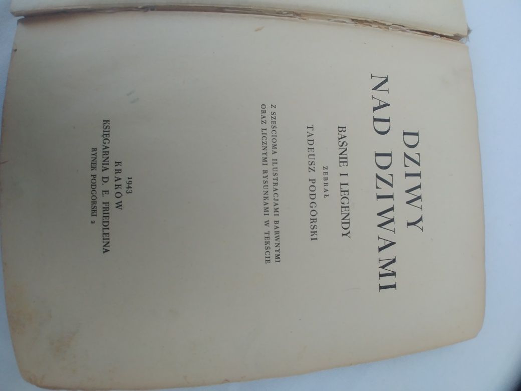 Książka Dziwy nad dziwami Baśnie i legendy 1946