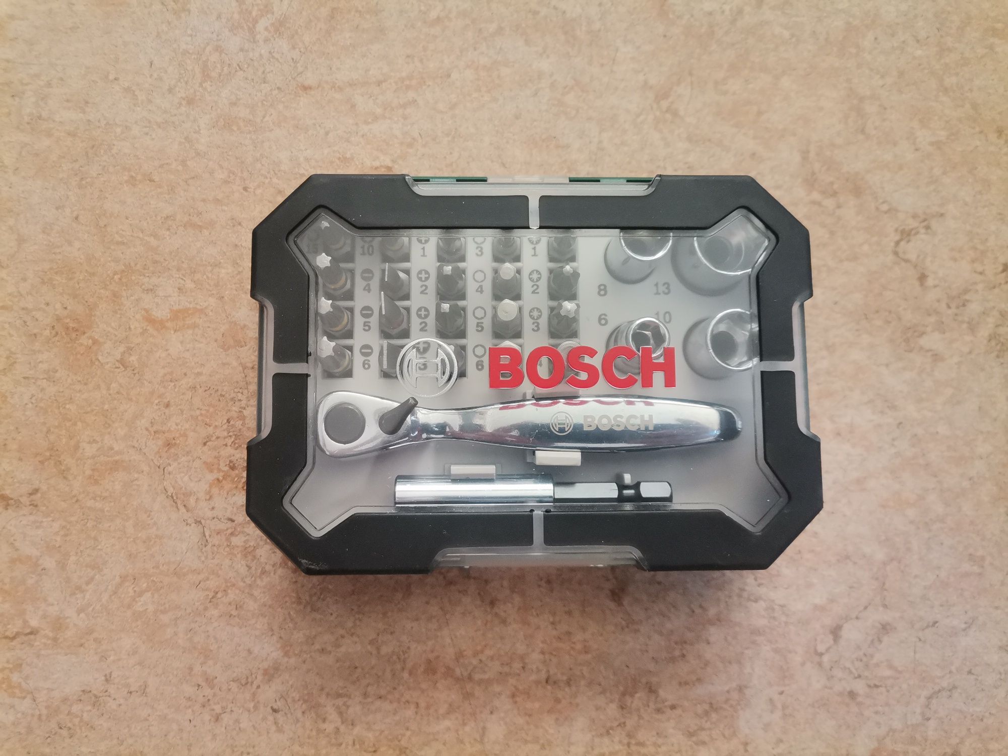 Conjunto de pontas de aparafusar com catraca Bosch