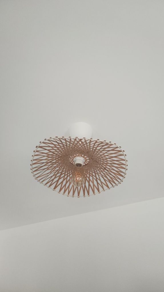 Lampa pokojowa, 3 szt, klosz pleciony boho