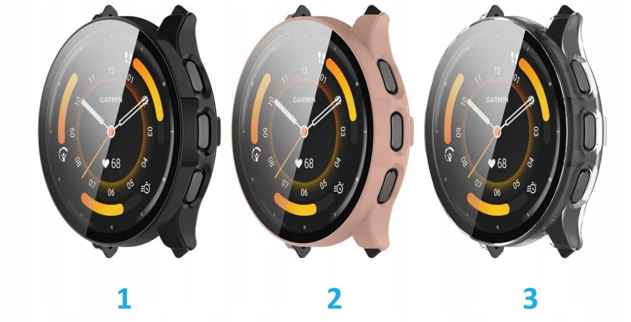 Etui z wbudowanym szkłem 2w1 Pełna Ochrona do Garmin Venu 3s I KOLORY