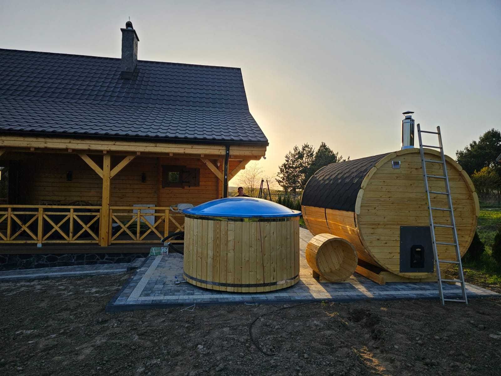 Sauna Beczka 300cm Ogrodowa z Piecem Stoveman - od Producenta z Litwy