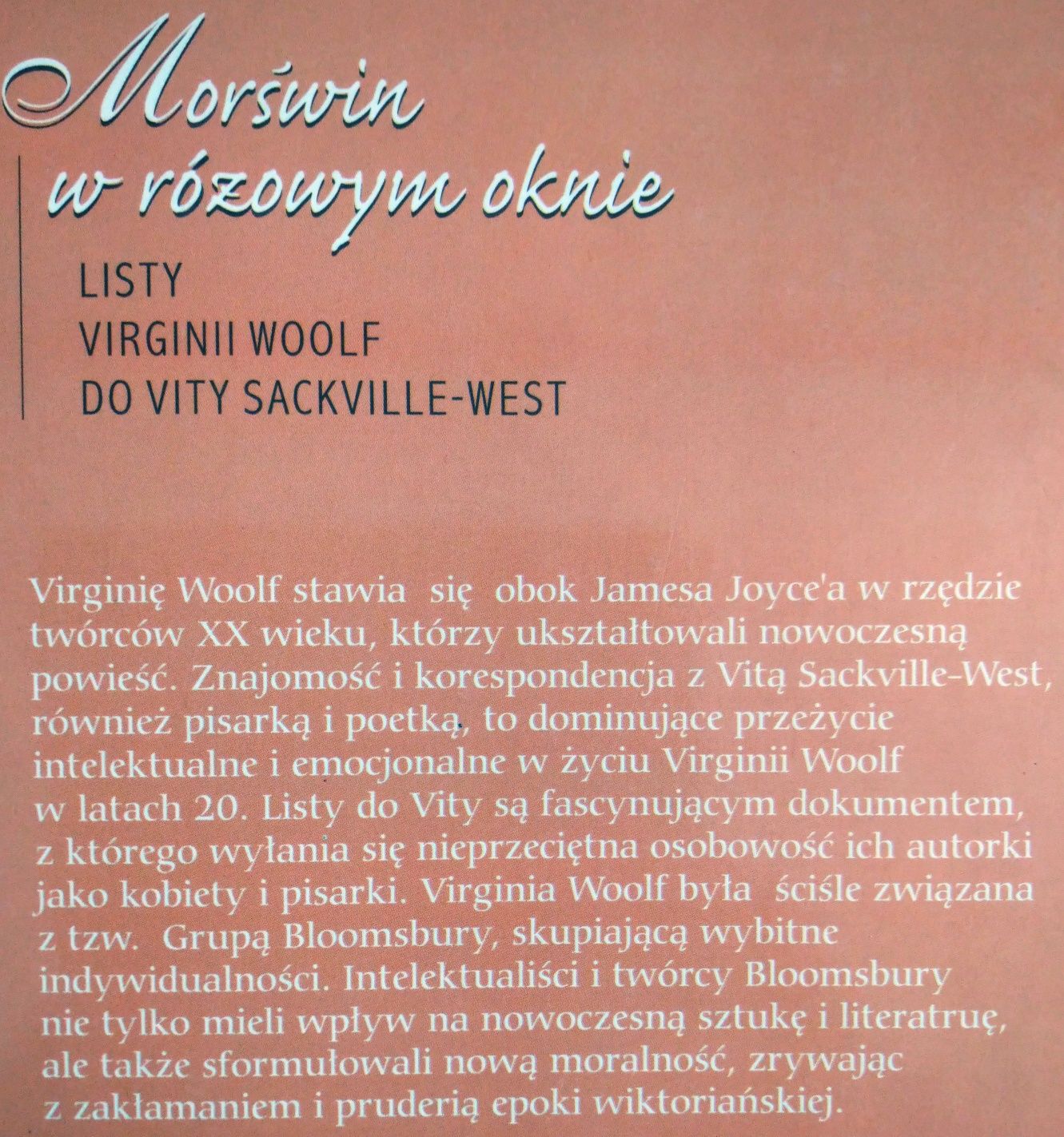 Morświn w różowym oknie. Listy Virginii Woolf do...