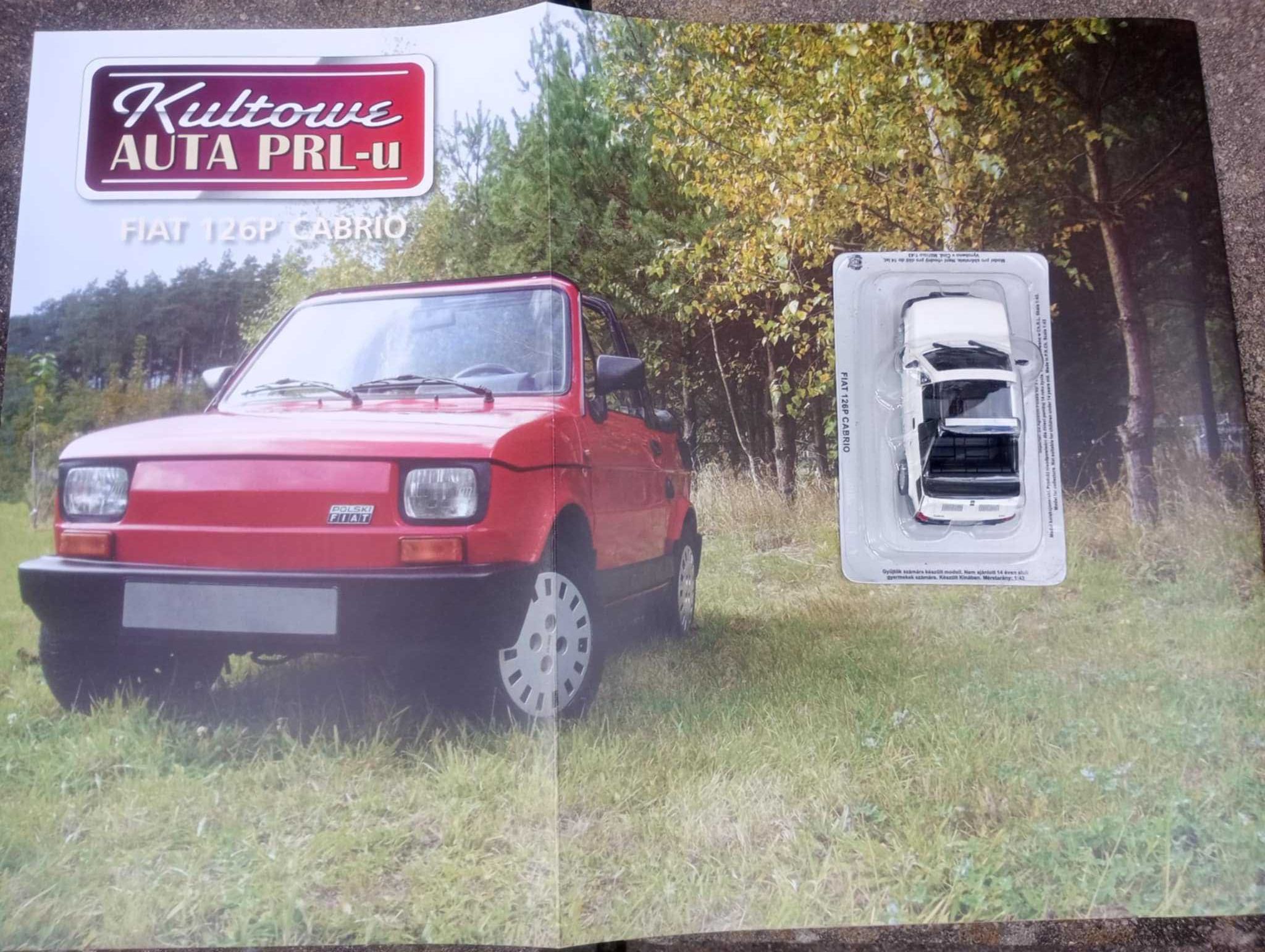 FIAT 126P CABRIO Bosmal kultowe auta PRL model 1/43 Deagostini NOWY