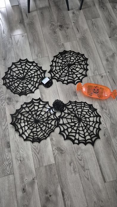Podkladki na stół pajęczyny miska cukierek halloween