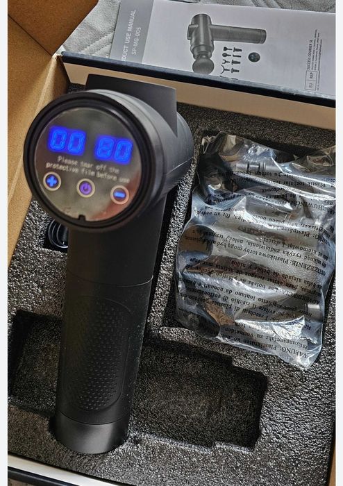 Masażer Pistolet do masażu mięśni z wyświetlaczem LCD – 30 poziomów