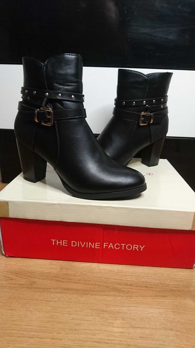 Buty Botki Damskie Tds The Divine Factory Tc3837 Noir Boots R.38