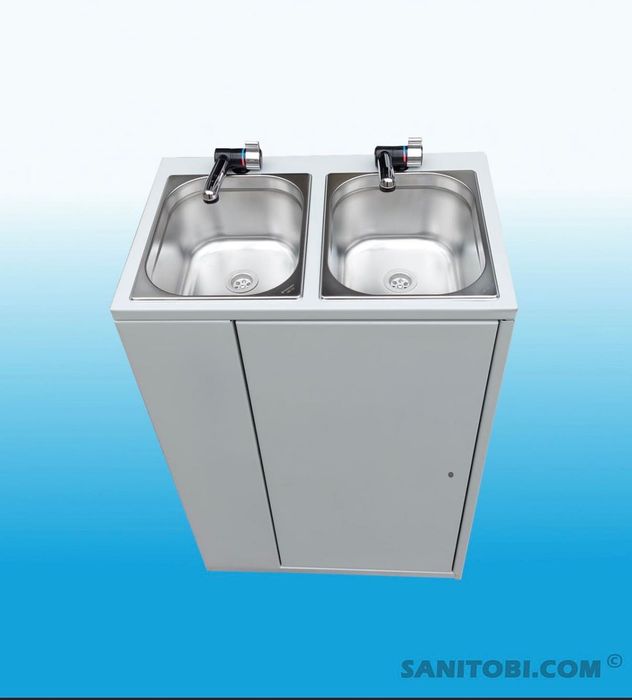 Zlew mobilny dwukomorowy/ umywalka przenośna