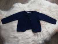 Granatowy sweterek bolerko Reserved rozmiar 80 cm