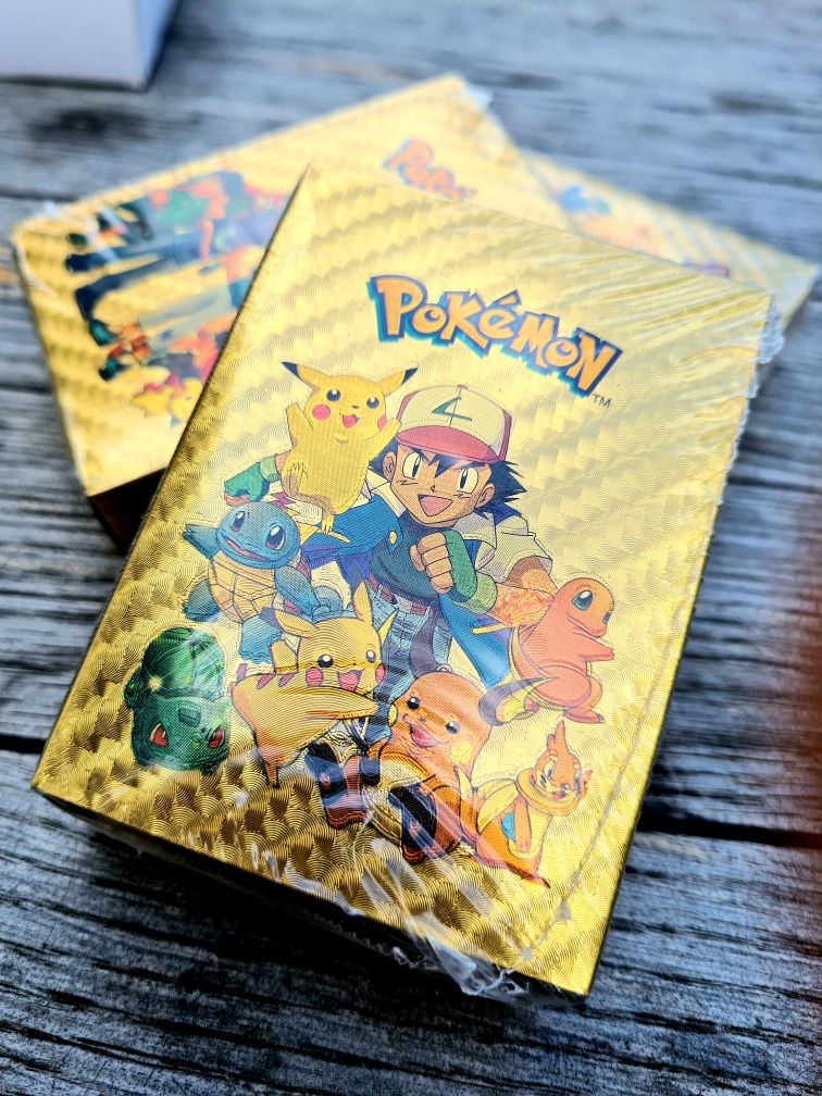 Nowy zestaw złotych kart Pokemon 55 kart zabawki
