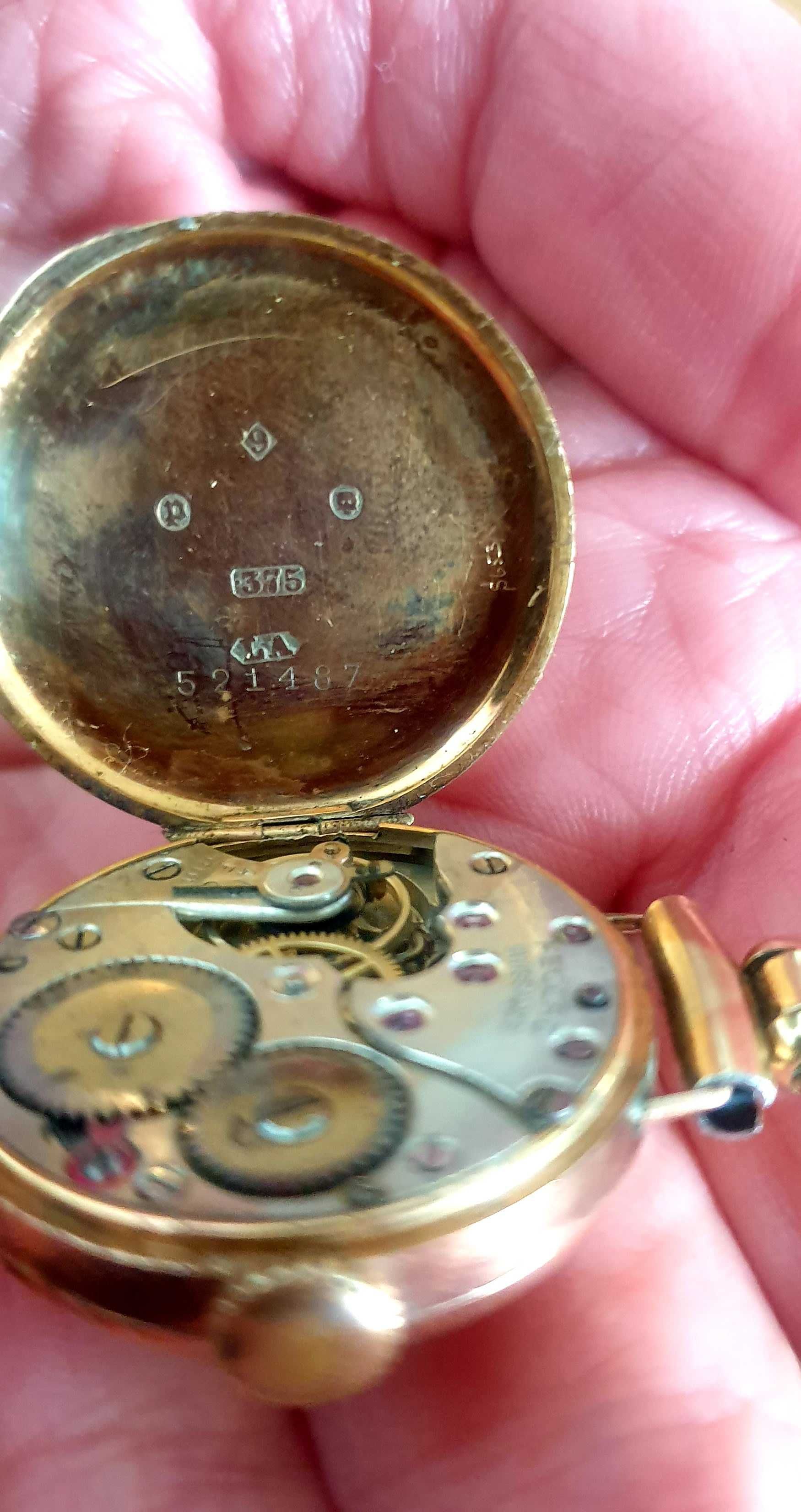 Złoty zegarek 9 karatów Vintage