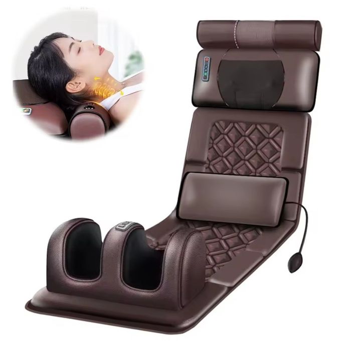 Mata masująca 10 silników + podgrzewanie – relaks, masaż całego ciała!