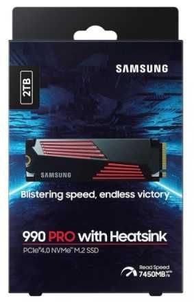 Накопичувач M.2 SSD 2TB Samsung 990 Pro with Heatsink V-NAND (TLC)