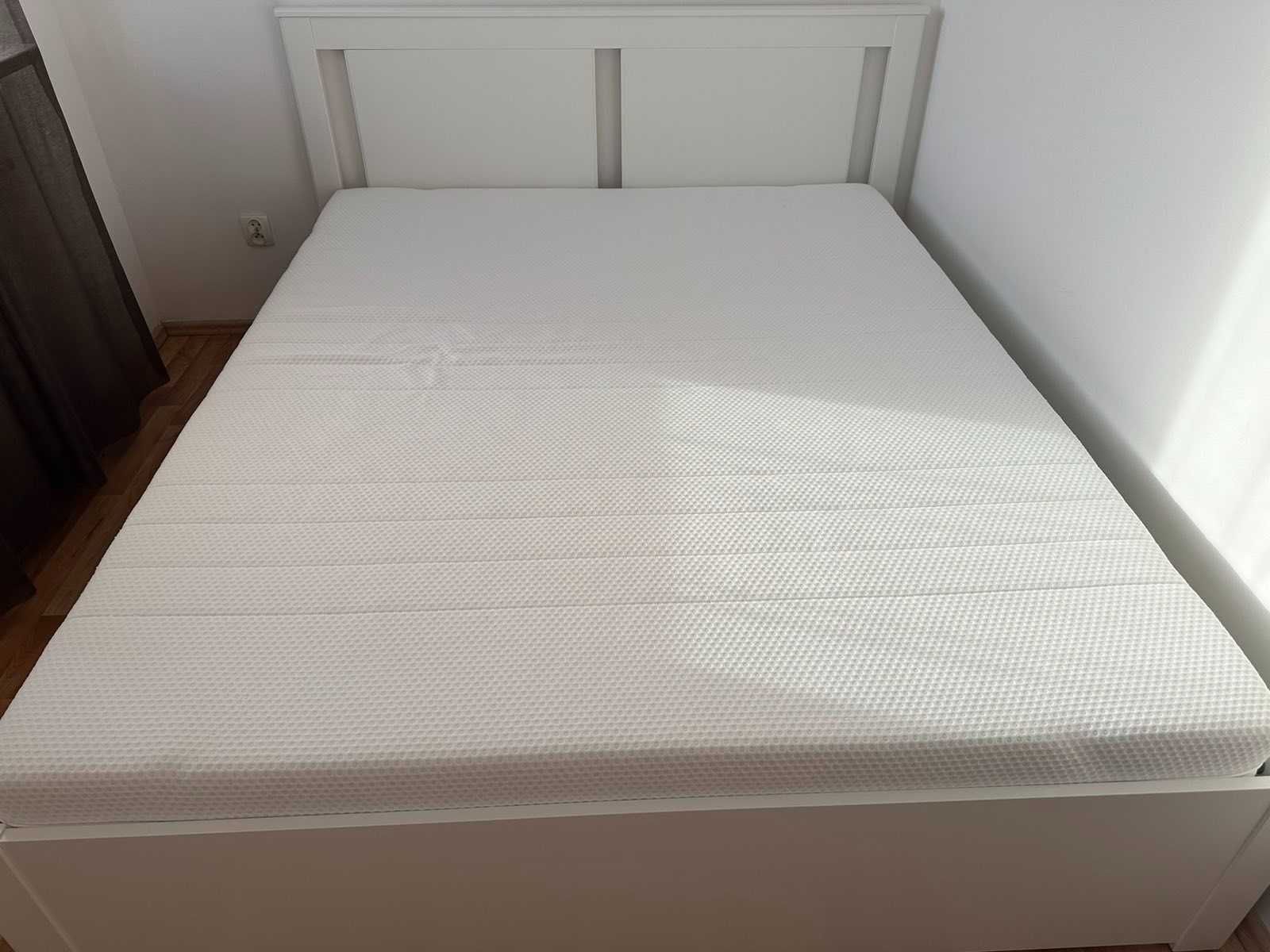Lóżko SONGESAND  z 2 pojemnikami, biały, 140x200 cm