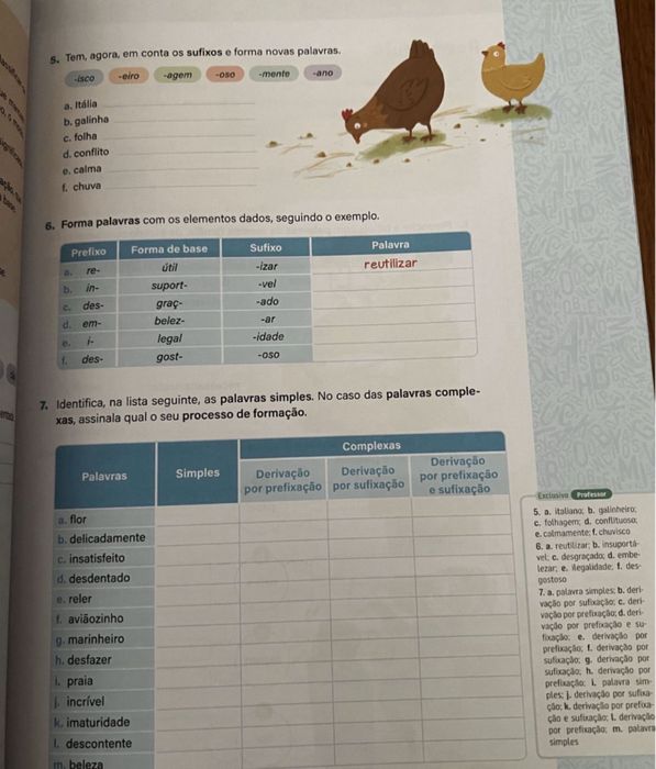 Dosdiê do Professor Palavra a Palavra 5.º ano