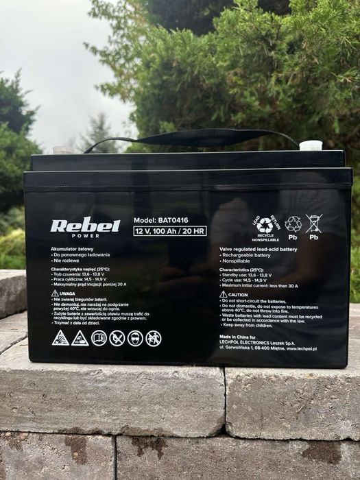 Гелевий акумулятор Rebel 100 Ah