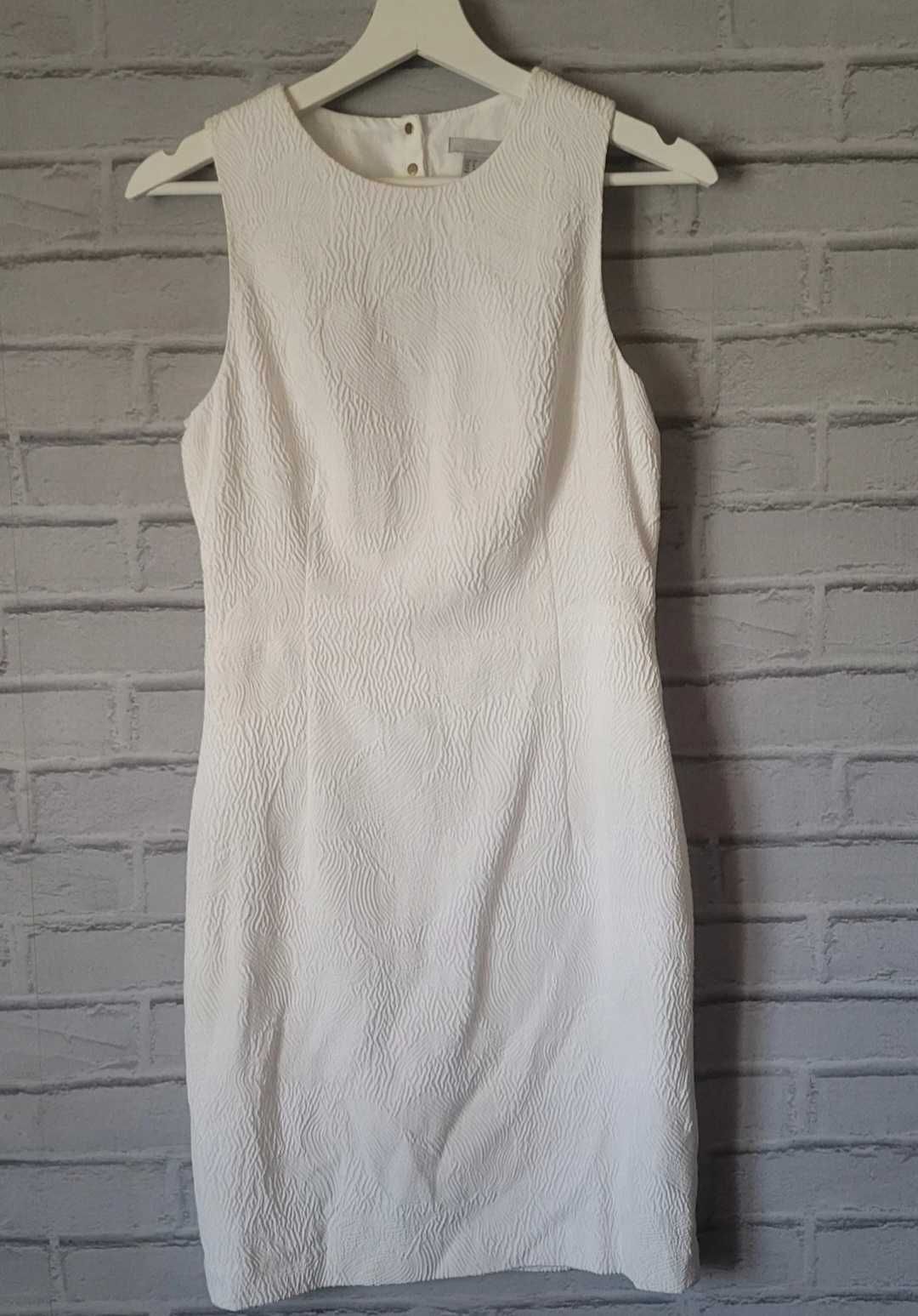 Biała sukienka ołówkowa H&M rozmiar 38