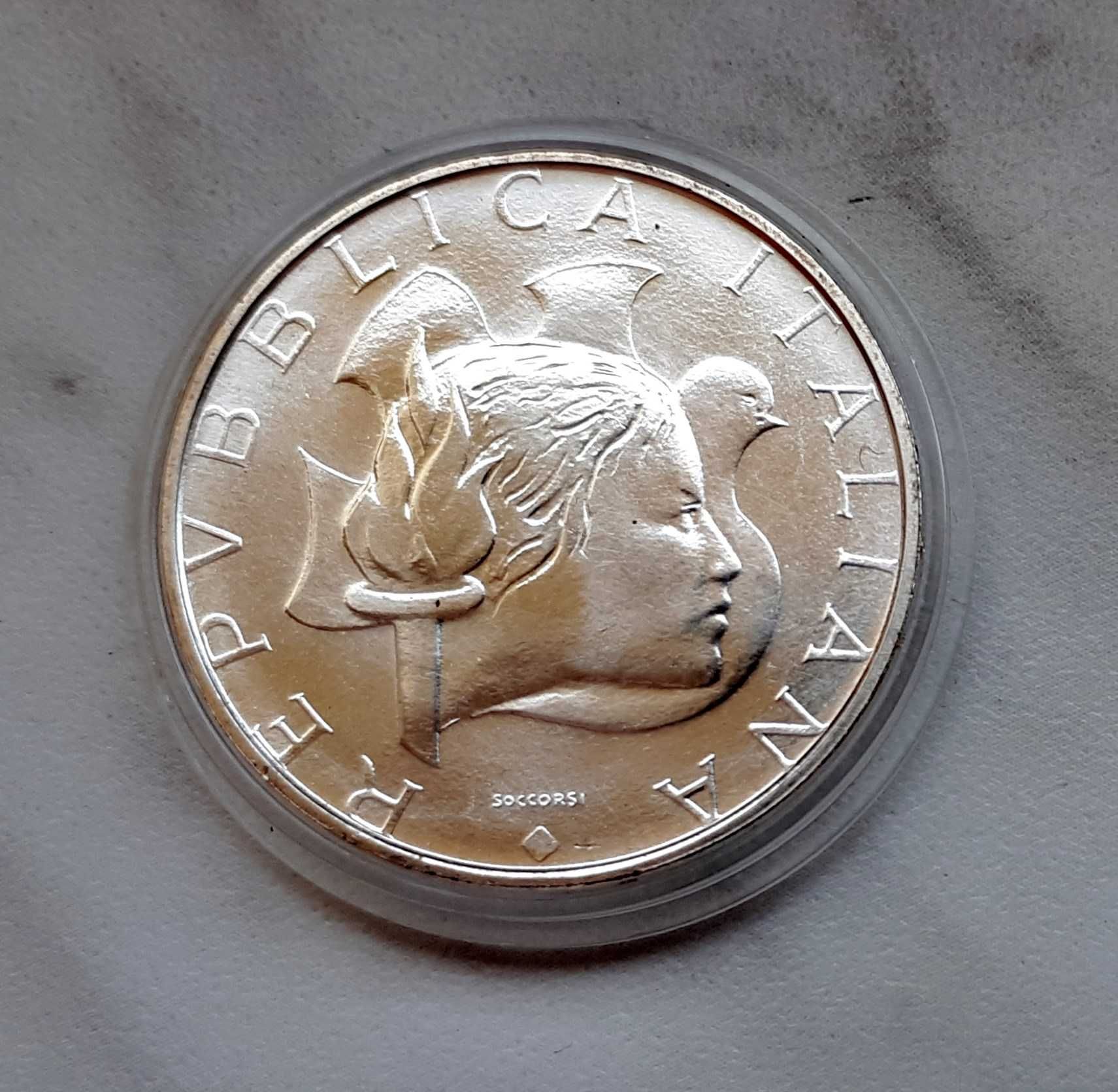 H69) WŁOCHY srebro - 500 Lirów - 1984 r.