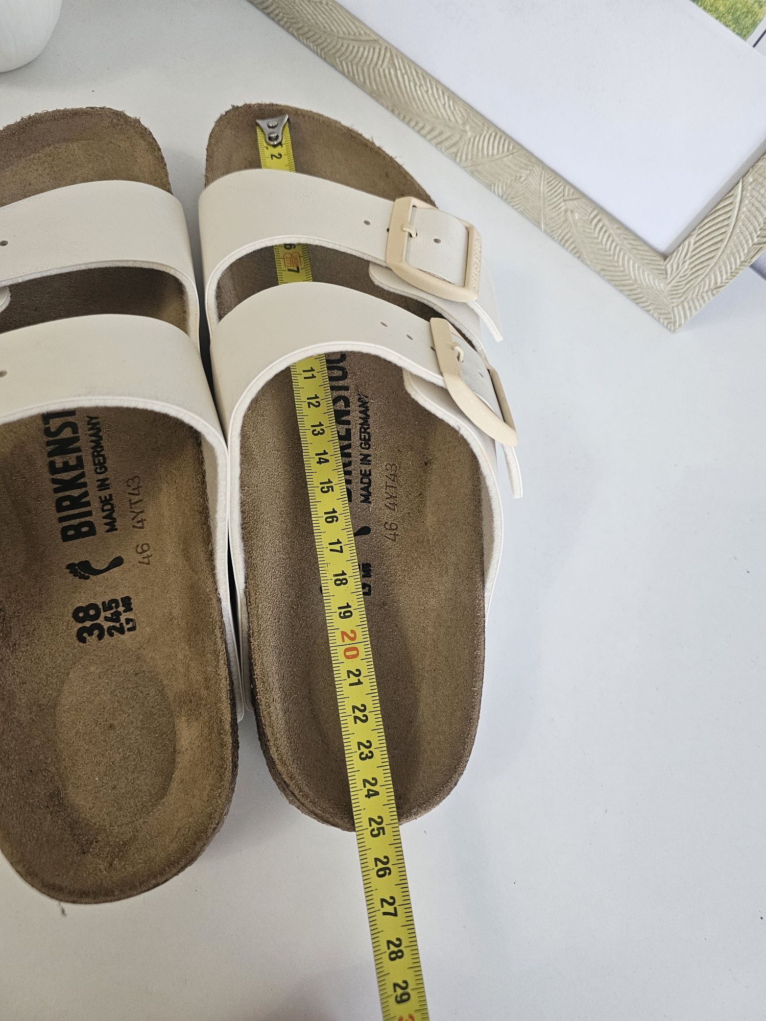 Birkenstock Arizona Eggshell 38 narrow fit  beżowe