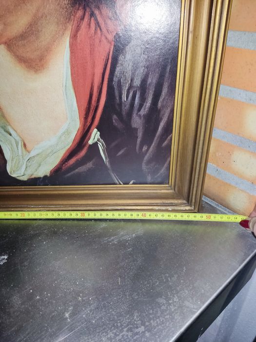 Quadro antigo com menino