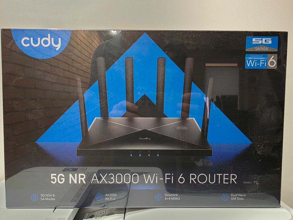 Router Cudy P5 5G LTE Wi-Fi 6 Dual SIM 2.4/5GHz AX3000