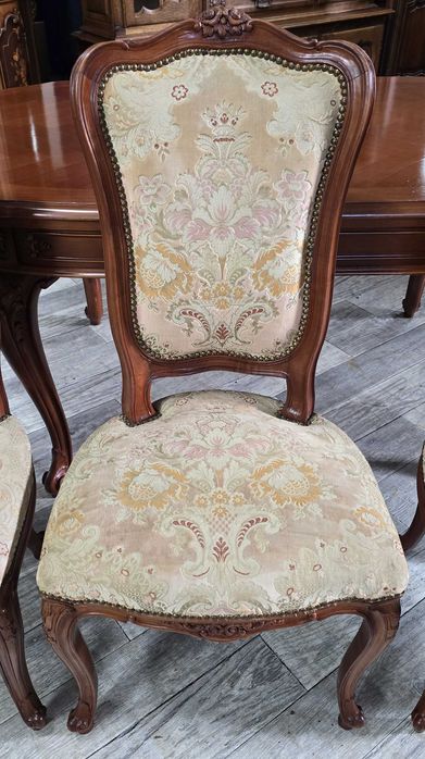 Unikatowy Francuski Rozkładany Stół + 4 Krzesła