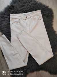 Klasyczne białe spodnie skinny super high waist Sinsay 38