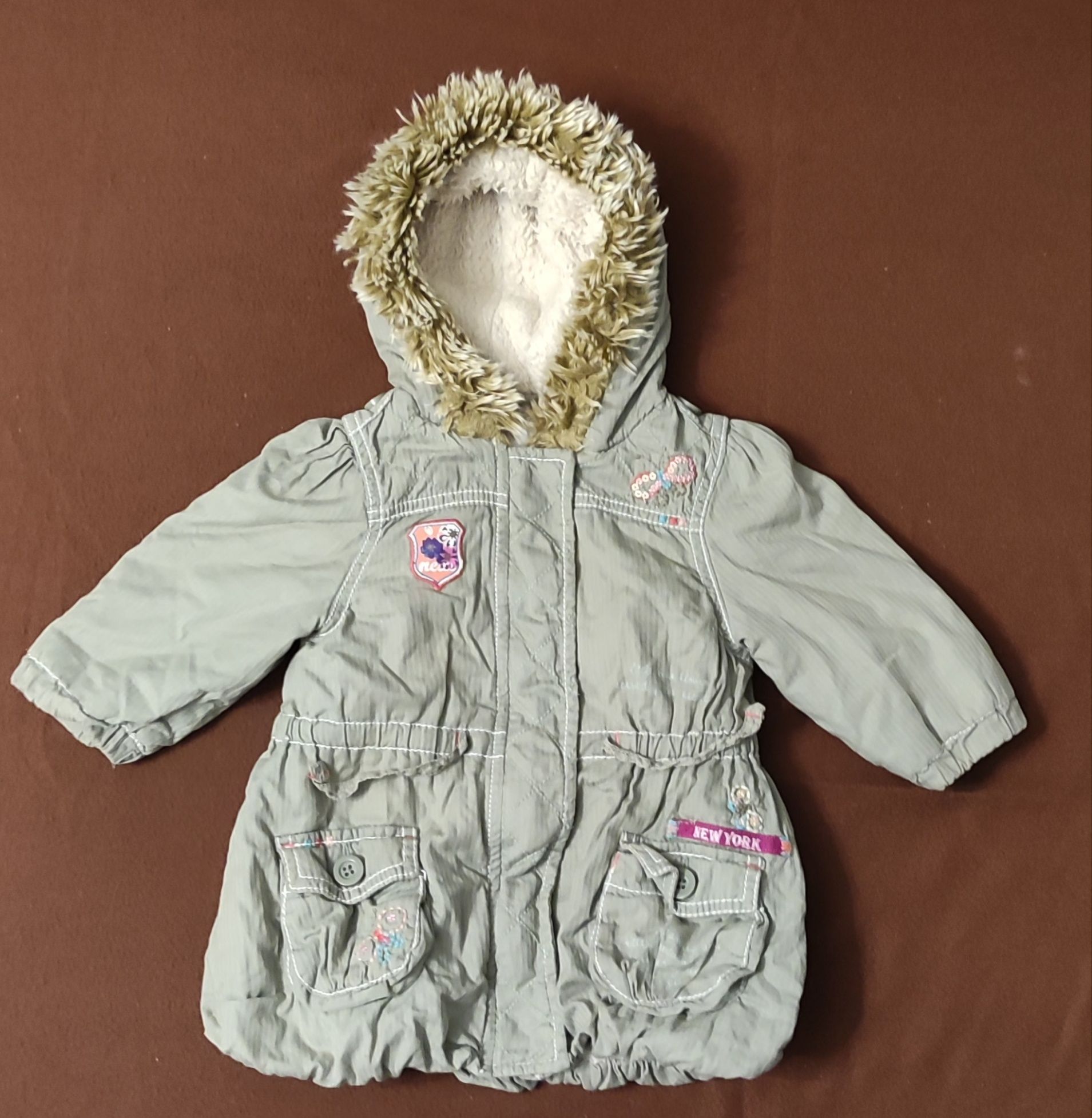 Kurtka parka koloru khaki