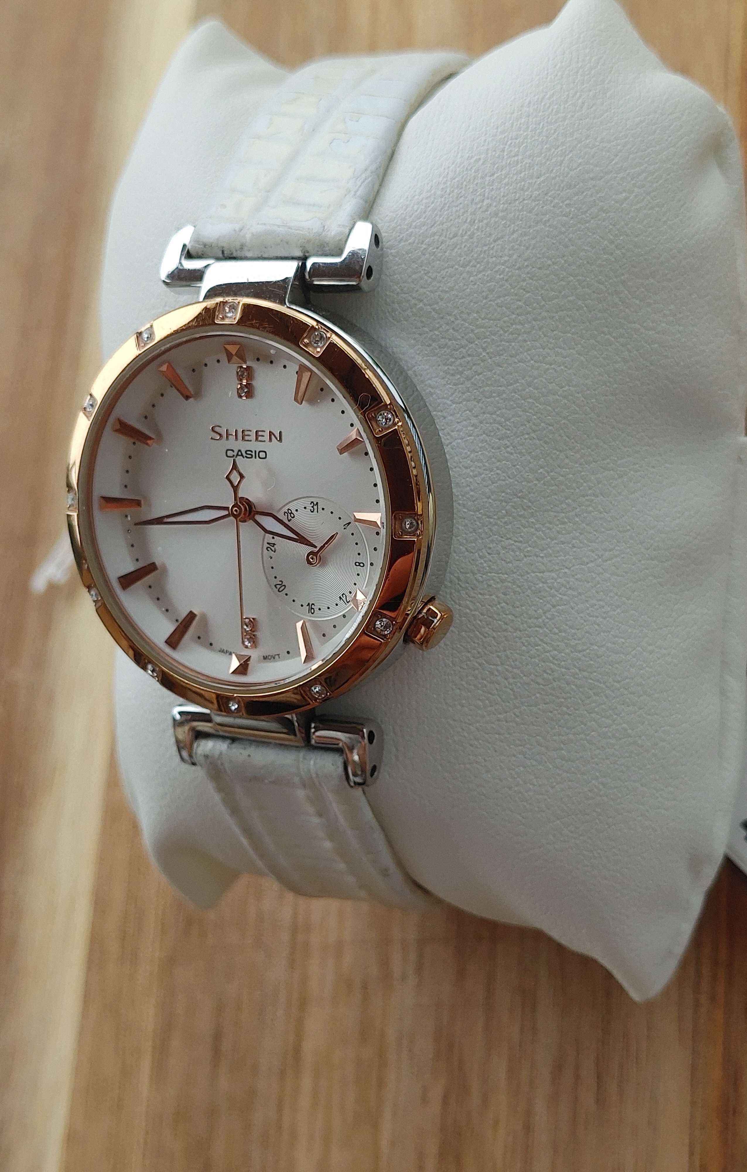Casio SHE-4051PGL Swarovski zegarek jak nowy