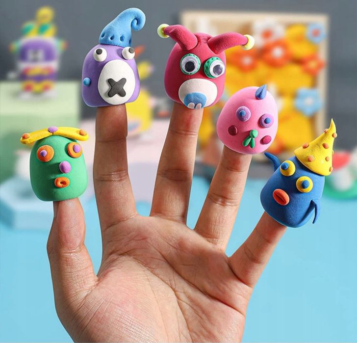 Zestaw 12 kolorów Masa Plastyczna super piankolina