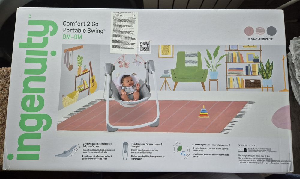 Крісло-гойдалка Ingenuity "Comfort2Go – Flora the Unicorn"