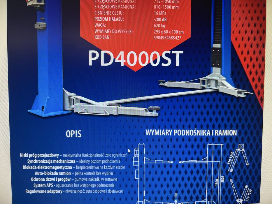 Podnośnik dwukolumnowy takze  4 t bus 2026 model