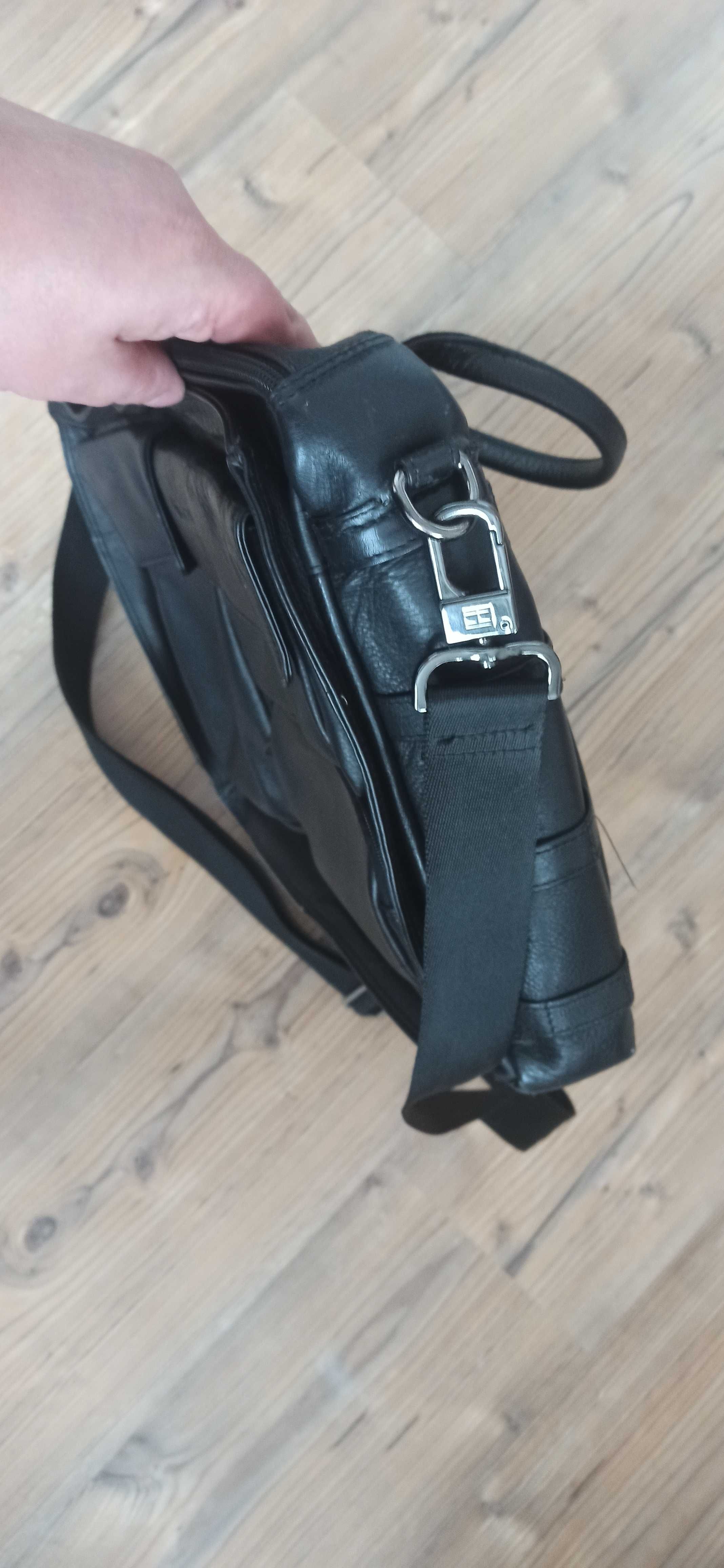 KOCHMANSKI torba na laptopa czarna 2186 skórzana