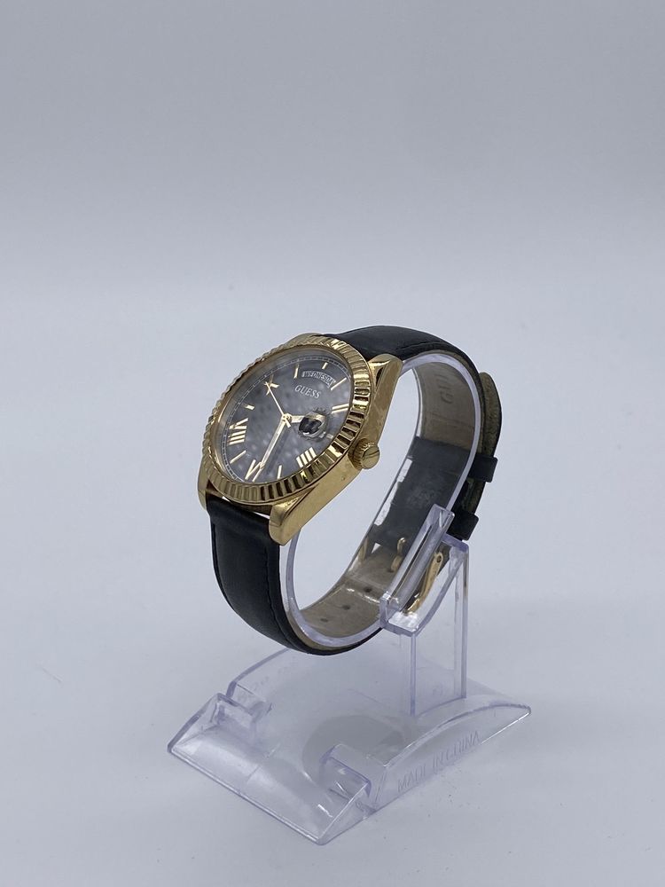 zegarek damski Guess GW0357L1 Złoty czarny skórzany pasek mały