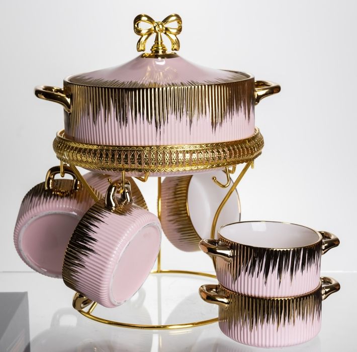 Суповий сервіз на 6 персон супниця 2 (л) на підставці з бульйонницями