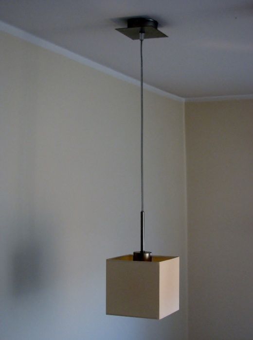 Lampa lampka wisząca klosz kwadrat 15 x 15 cm