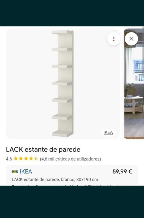 Prateleiras estante LACK BRANCAS do IKEA (CUSTAM 59, 99) 30cmx190