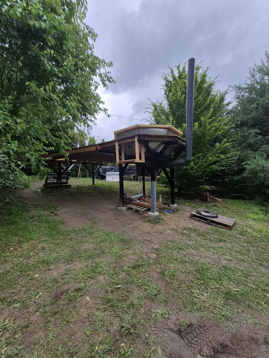 Balia opalana drewnem 1500l stal nierdzewna