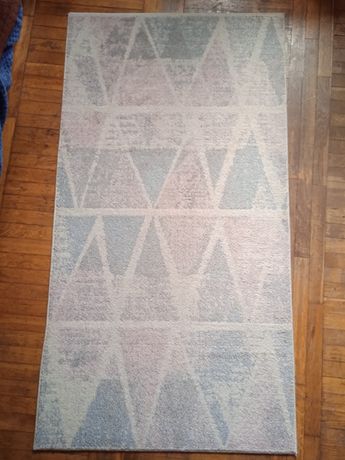 Dywan dywanik geometryczny różowy 150x80